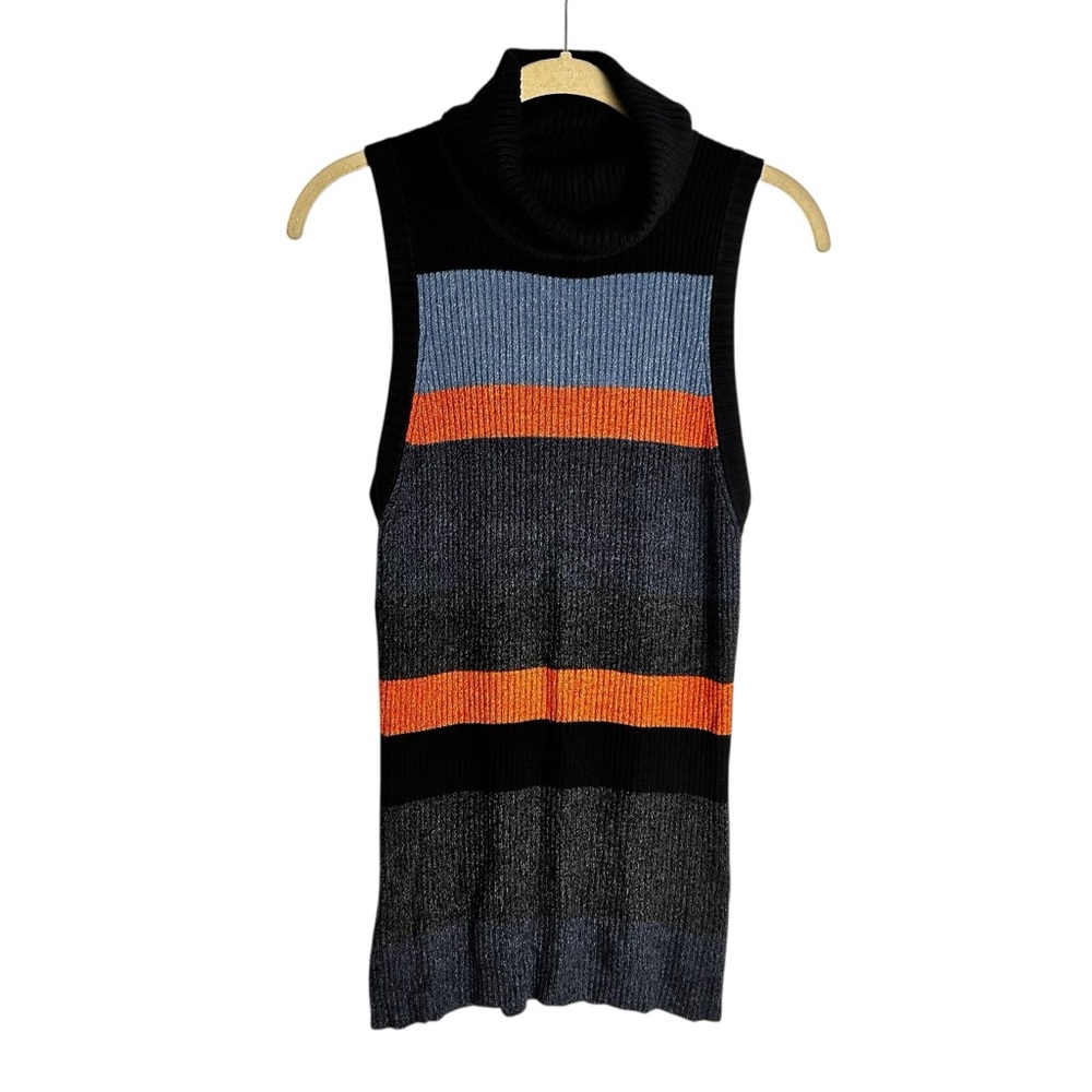 L.A.M.B. by Gwen Stefani Ribbed Sleeveless Turtleneck Top – L